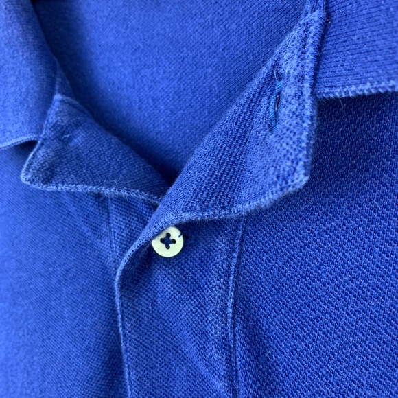 POLO RALPH LAUREN — Men's Blue Logo Polo Shirt L - Picture 5 of 8
